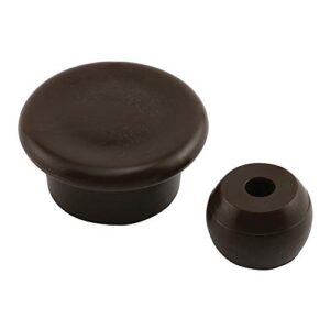 prime-line mp75757 7/8 inch chocolate brown plastic swivel floor protector sliders for chair feet/furniture legs (set of 8)