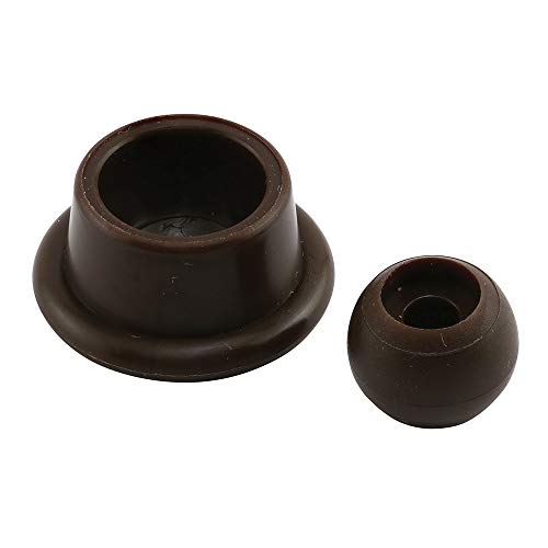 Prime-Line MP75757 7/8 inch Chocolate Brown Plastic Swivel Floor Protector Sliders for Chair Feet/Furniture Legs (Set of 8)