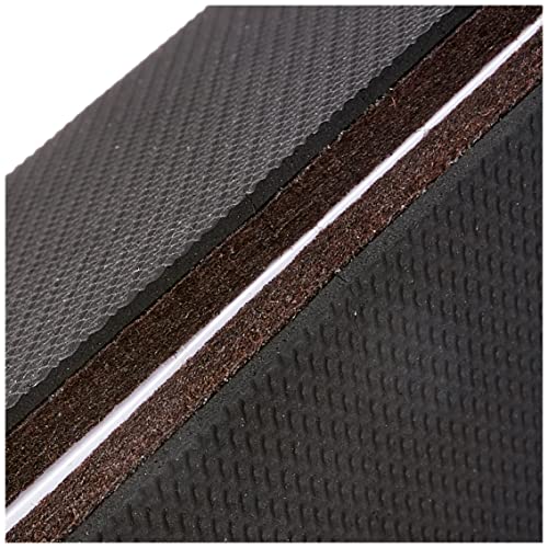 Prime-Line MP76740 Heavy-Duty Non-Slip Furniture Pads, 1/4 inch Thick x 4 inch x 4 inch Squares, Self-Adhesive Backing, Brown Felt w/Black Rubber, Pack of 8