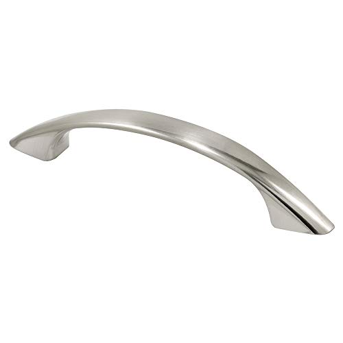 Prime-Line U 11279 Cabinet Drawer Pull, 3 inch Hole Centers, Diecast Construction, Satin Nickel-Plated Finish, Pack of 1