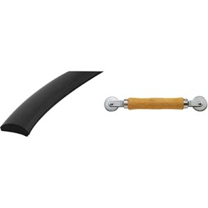 prime-line p 7843 flat screen spline.315 inch, black in color & p 7505 screen rolling tool – a must have tool for installing window and door screens – spline roller with wood handle and steel wheels