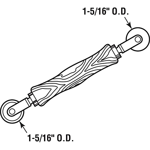 Prime-Line P 7843 Flat Screen Spline.315 inch, Black in Color & P 7505 Screen Rolling Tool – A Must Have Tool for Installing Window and Door Screens – Spline Roller with Wood Handle and Steel Wheels