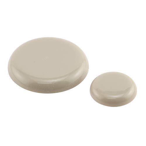 Prime-Line MP752901 inch and 1-3/4 inch Adhesive Round Beige Plastic Sliders for Table and Chairs (20-Pack)