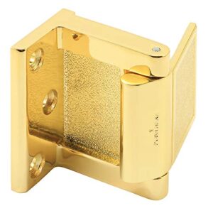 prime-line mp4933 hotel door blocker/ door stop in bright brass, gold