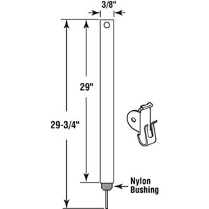 Prime-Line FR 2920-342 Spiral Balance, FR Series, Non-Tilt, 29in, 3/8in, Red Bearing, FS-342 End Clip, Pack of 1