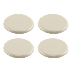 Prime-Line MP75021 3-1/2 inch Beige Plastic Reusable Round Furniture Sliders for Carpet (4-Pack)