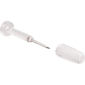 prime-line l 5775-12 window grid retainer pins, 1-1/16 inch, plastic w/steel needle, clear, (single pack)2 , white