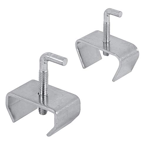 Prime-Line U 11310 Bed Frame Rail Clamp Kit, Fits 1 inch and 1-1/4 inch Frames, Steel Construction, Zinc Plated, 2 Sets