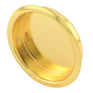 prime-line n 7135 1-3/4 inch solid brass closet door finger pull , gold