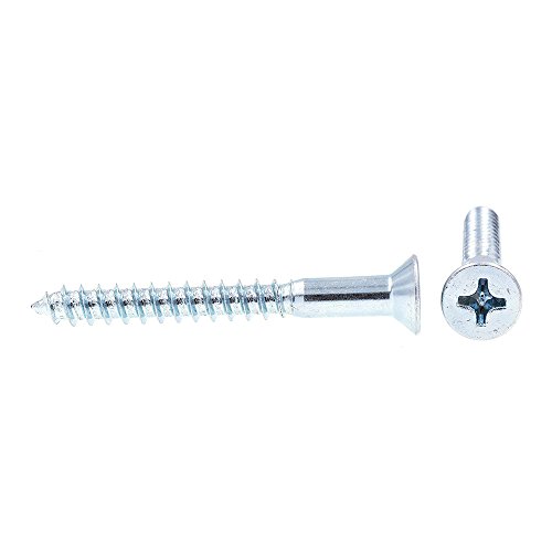 Prime-Line 9036781 Wood Screws, Flat Head, Phillips Drive, #16 X 2-1/2 in, Zinc Plated Steel, (10-pack)