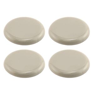 Prime-Line MP75221 2-1/8 inch Round Adhesive Tan Hard Plastic Slider (4-Pack)