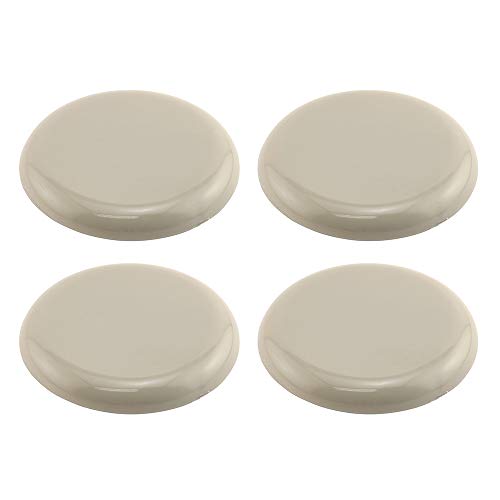 Prime-Line MP75221 2-1/8 inch Round Adhesive Tan Hard Plastic Slider (4-Pack)