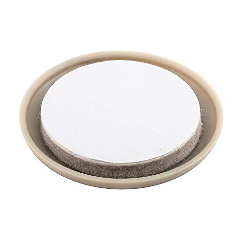 Prime-Line MP75221 2-1/8 inch Round Adhesive Tan Hard Plastic Slider (4-Pack)