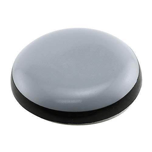 Prime-Line MP75108 1 inch Gray/Black Plastic Round Self-Stick Permanent Furniture Sliders (8-Pack)