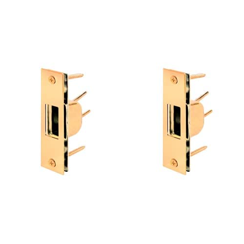 Prime-Line Products, Brass Prime-Line U 9539 Armored Security Strike, 1-1/4 in. x 4-7/8 in, Steel, Plated (Pack of 2)