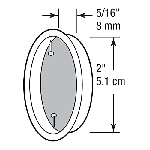 Prime-Line N 7571 Closet Door Finger Pull, Matte Black