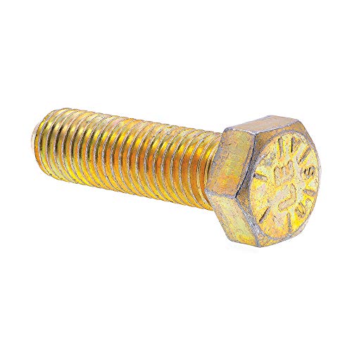 Prime-Line 9106169 Hex Head Cap Screws, Grade 8, 9/16 in-12 X 2 in, Grade 8 Yellow Zinc Plated Steel, (10-pack)