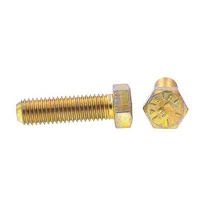 Prime-Line 9106169 Hex Head Cap Screws, Grade 8, 9/16 in-12 X 2 in, Grade 8 Yellow Zinc Plated Steel, (10-pack)