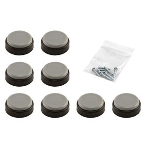 Prime-Line MP75727 1 inch Round Chocolate Brown Plastic Self Stick or Screw On Floor Protector Chair Glides/Slider Feet (Set of 8)