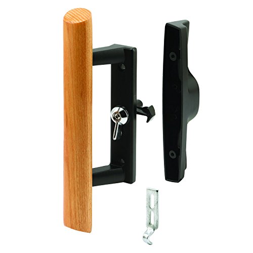 Prime-Line C 1107 Black Diecast with Hardwood Handle Surface Hook Sliding Patio Door