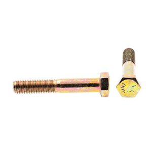 Prime-Line 9105276 Hex Head Cap Screws, Grade 8, 3/8 inch-16 X 2-1/4 inch, Grade 8 Yellow , Zinc