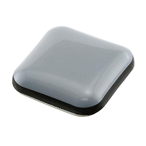 Prime-Line MP75308 15/16 inch Square Sliders, Black and Gray Plastic (8-Pack)