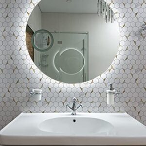 Art3d 10-Sheet Peel and Stick Backsplash for Kitchen Décor, Self-Adhesive Tile Hexagon Mosaic Tiles