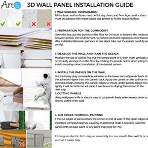 Art3d A10041 3D Wall Panels, White