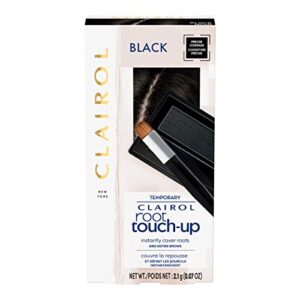 clairol root touch-up temporary concealing powder, black hair color, pack of 1
