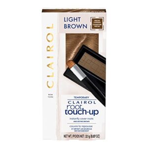 clairol root touch-up temporary concealing powder, light brown hair color, pack of 1