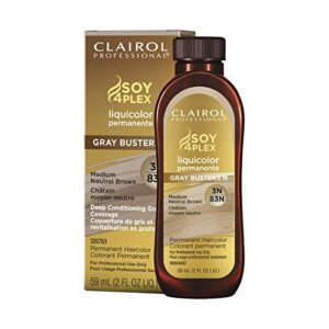 clairol professional permanent liquicolor for dark hair color, 3n medium neutral brown, 2 oz