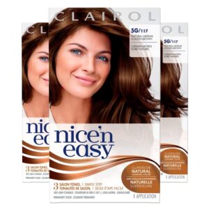 clairol nice’n easy liquid permanent hair dye, 5g natural medium golden brown hair color, pack of 3(packaging may vary)