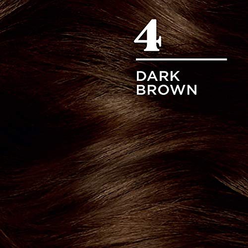 Clairol Nice'n Easy Permanent Hair Dye, 4 Dark Brown Hair Color, Pack of 3
