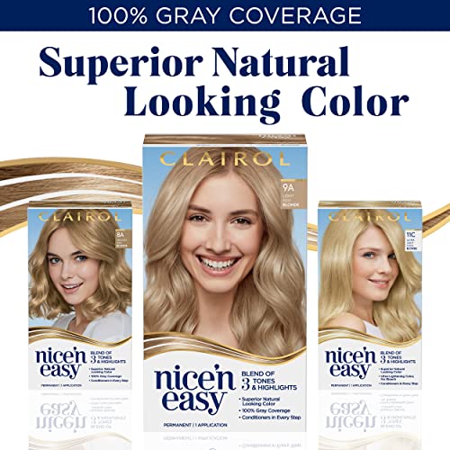 Clairol Nice'n Easy Permanent Hair Dye, 8G Medium Golden Blonde Hair Color, Pack of 1