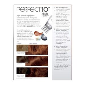 Clairol Nice'n Easy Perfect 10 Permanent Hair Dye, 6R Light Auburn Hair Color, Pack of 1