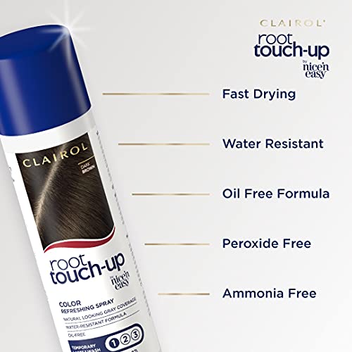 Clairol Root Touch-Up by Nice'n Easy Temporary Hair Coloring Spray, Light Brown Hair Color, Pack of 1