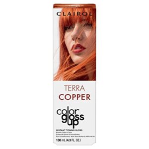 clairol color gloss up temporary hair dye, terra copper hair color, pack of 1 (packaging may vary)