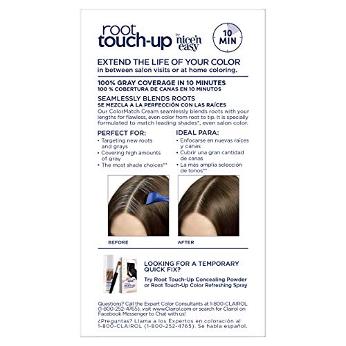 Clairol Root Touch-Up by Nice'n Easy Permanent Hair Dye, 5G Medium Golden Brown Hair Color, Pack of 2