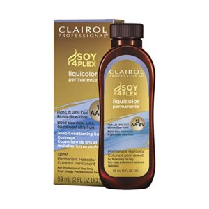 clairol professional permanent liquicolor for blonde hair color, 12aa-bv high cool blonde, 2 oz