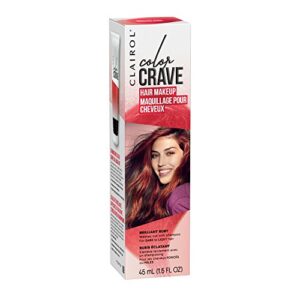 clairol color crave temporary hair color makeup, brilliant ruby hair color, 1 count