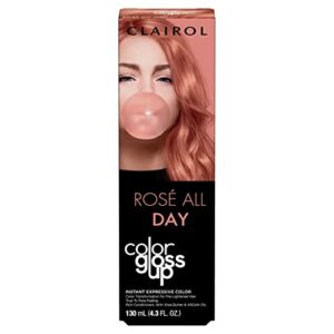 clairol color gloss up temporary hair dye, rosé all day hair color, pack of 1