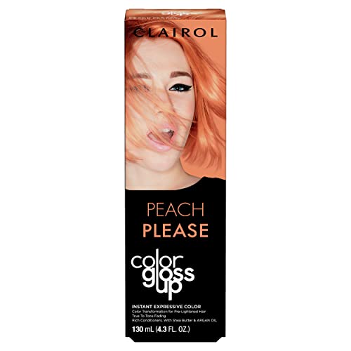 Clairol Color Gloss Up Temporary Hair Dye, Peach Please Hair Color, Pack of 1