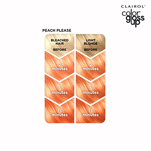 Clairol Color Gloss Up Temporary Hair Dye, Peach Please Hair Color, Pack of 1