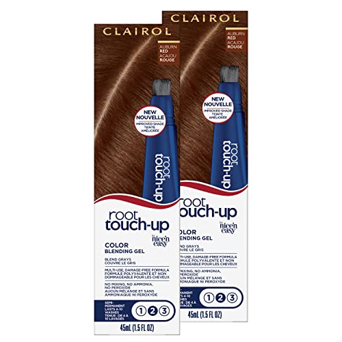 Clairol Root Touch-Up Semi-Permanent Hair Color Blending Gel, 5R Auburn Red, Pack of 2