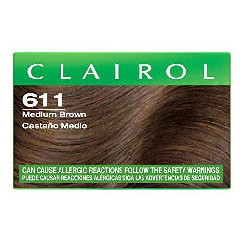 Clairol Balsam Permanent Hair Dye, 611 Medium Brown Hair Color, 3 Count