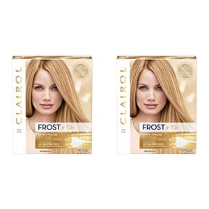 clairol nice’n easy frost & tip original hair dye, light blonde to medium brown hair color, pack of 2
