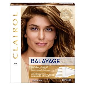 clairol nice’n easy balayage permanent hair dye, brunettes hair color, pack of 3