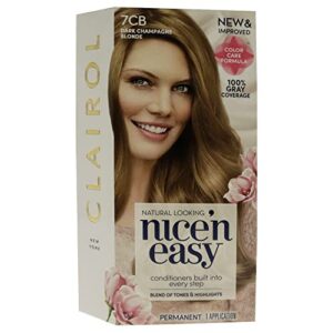 clairol nice n easy permanent color – 7cb dark champagne blonde hair color women 1 application