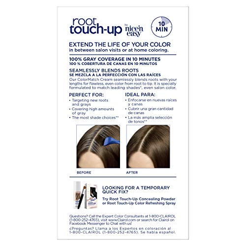 Clairol Root Touch-Up by Nice'n Easy Permanent Hair Dye, 5 Medium Brown Hair Color, Pack of 1