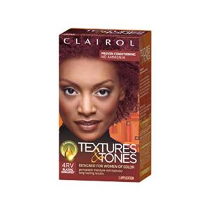 clairol professional textures & tones hair color 4rv blazing burgundy